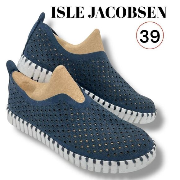 ILSE JACOBSEN HORNBÆK TULIP 139 IN dark Navy Blue Flat 39/8.5-9 $94